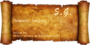 Somosi Gejza névjegykártya